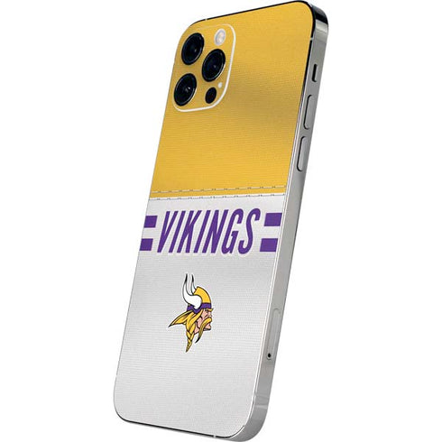 NFL Minnesota Vikings White Striped iPhone 12 Pro Max Skin